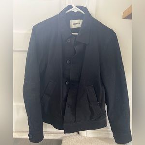 Buck Mason Black Waxed Canvas Range Jacket, Size S.